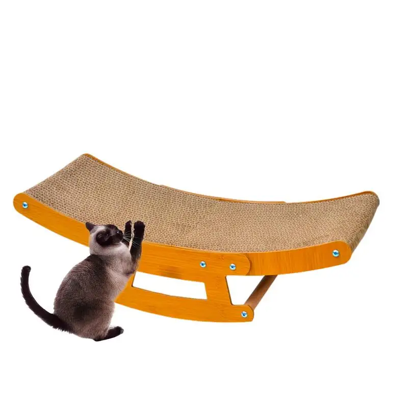 Cat Scratcher Cat Lounge Bed Curved Scratch-resistant Cat Scratcher To Exercise Cat Muscles Keep Cats Entertained