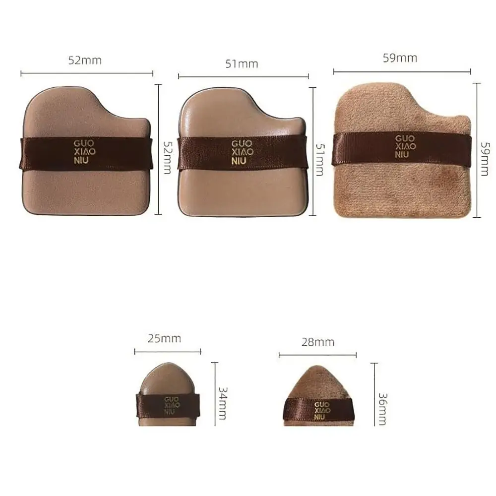 6 szt. Mini Gąbeczek do Makijażu Szybkie Blendowanie Kolor Czekoladowy Gąbka do Makijażu Narzędzie do Makijażu Miękka Gąbka do Pudru Makijaż Dzienny