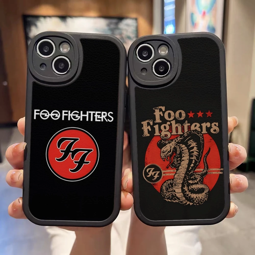 Band F-Foo Fighters Phone Case For Iphone 15 Pro Max 14 Plus 11 13 Pro 12 X Xr Xs 7 8 Puls Se Lambskin Silicone Soft Cover