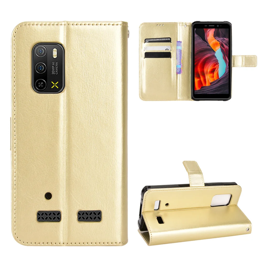 Dompet Fashion Cover Casing Kulit PU untuk Ulefone Armor X10 Armor X10 Pro Casing Belakang Ponsel Pelindung Flip dengan Tempat Kartu