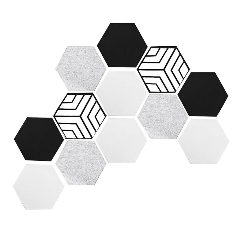 

New Hot 12 Pcs Self-Adhesive Acoustic Panels,Hexagon Sound Proof Panels,Sound Absorbing Panels For Recording Studio Home,Offices