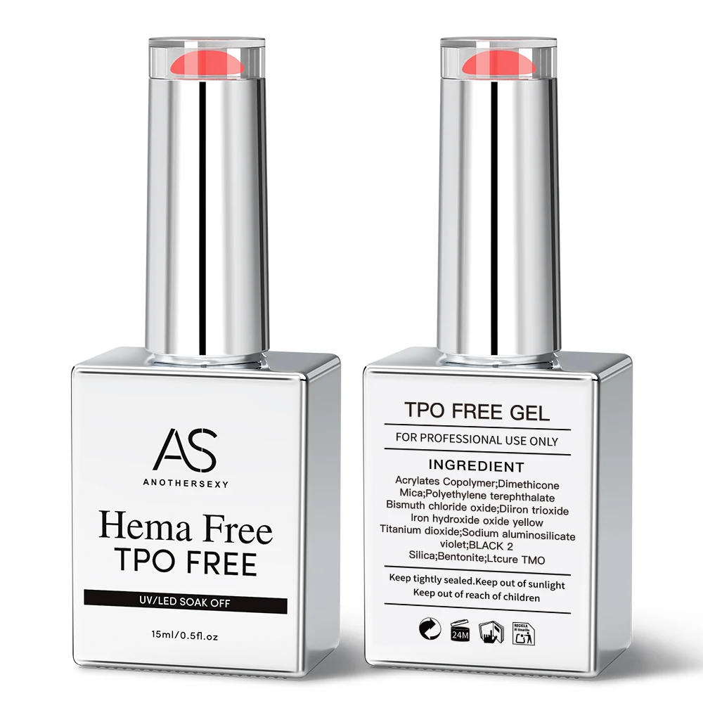 ชุดทำเล็บเจล AS 33 สี ปราศจากสาร Hema และ TPO ชุด VIP เจลทาเล็บกึ่งถาวร สีขาวนม ปกปิดดีเยี่ยม พร้อมน้ำยาเคลือบเล็บ UV