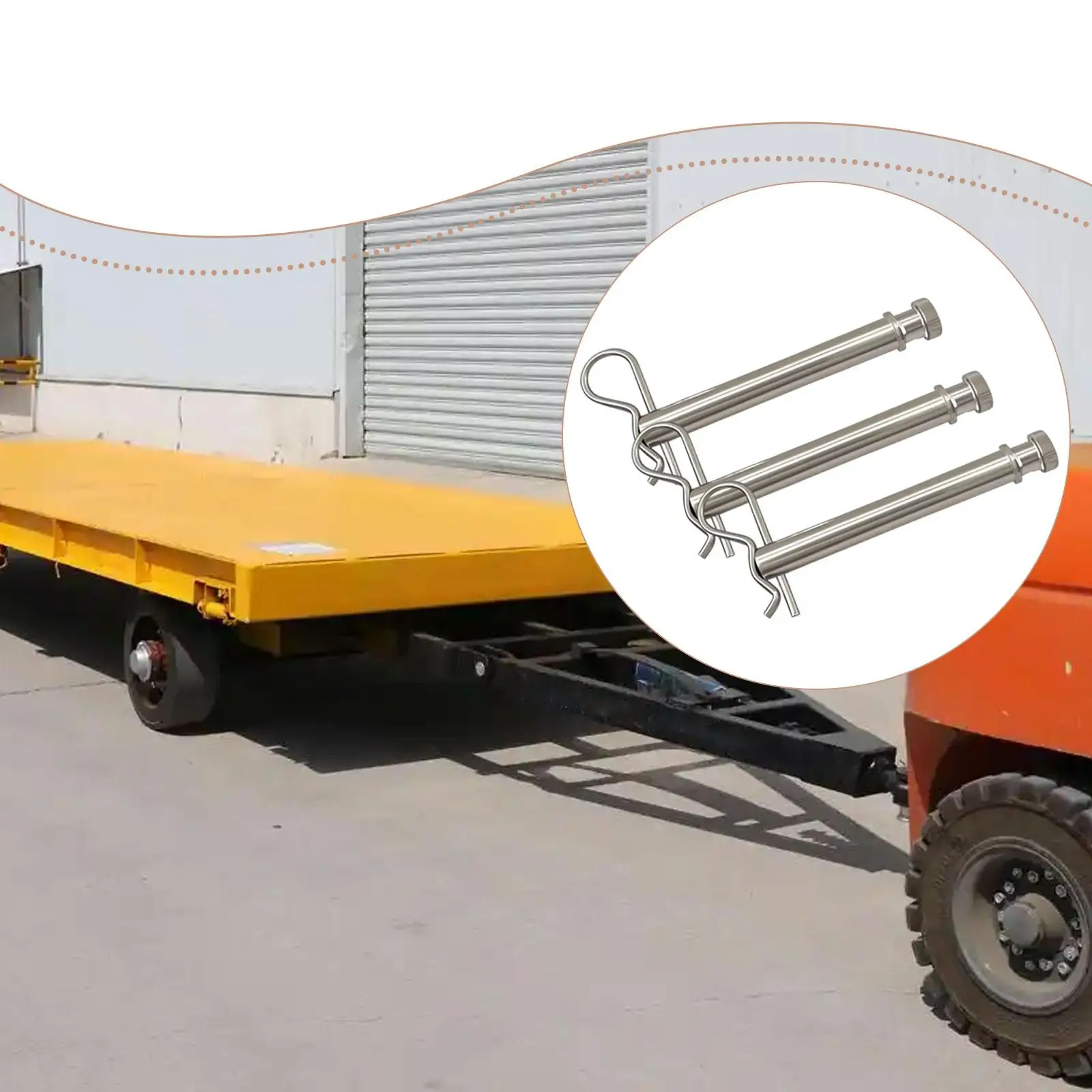 

3 Pieces Trailer and Clip for Lock System Heavy Duty Length 5.24inch R Clips for TS35100B Farm Tools