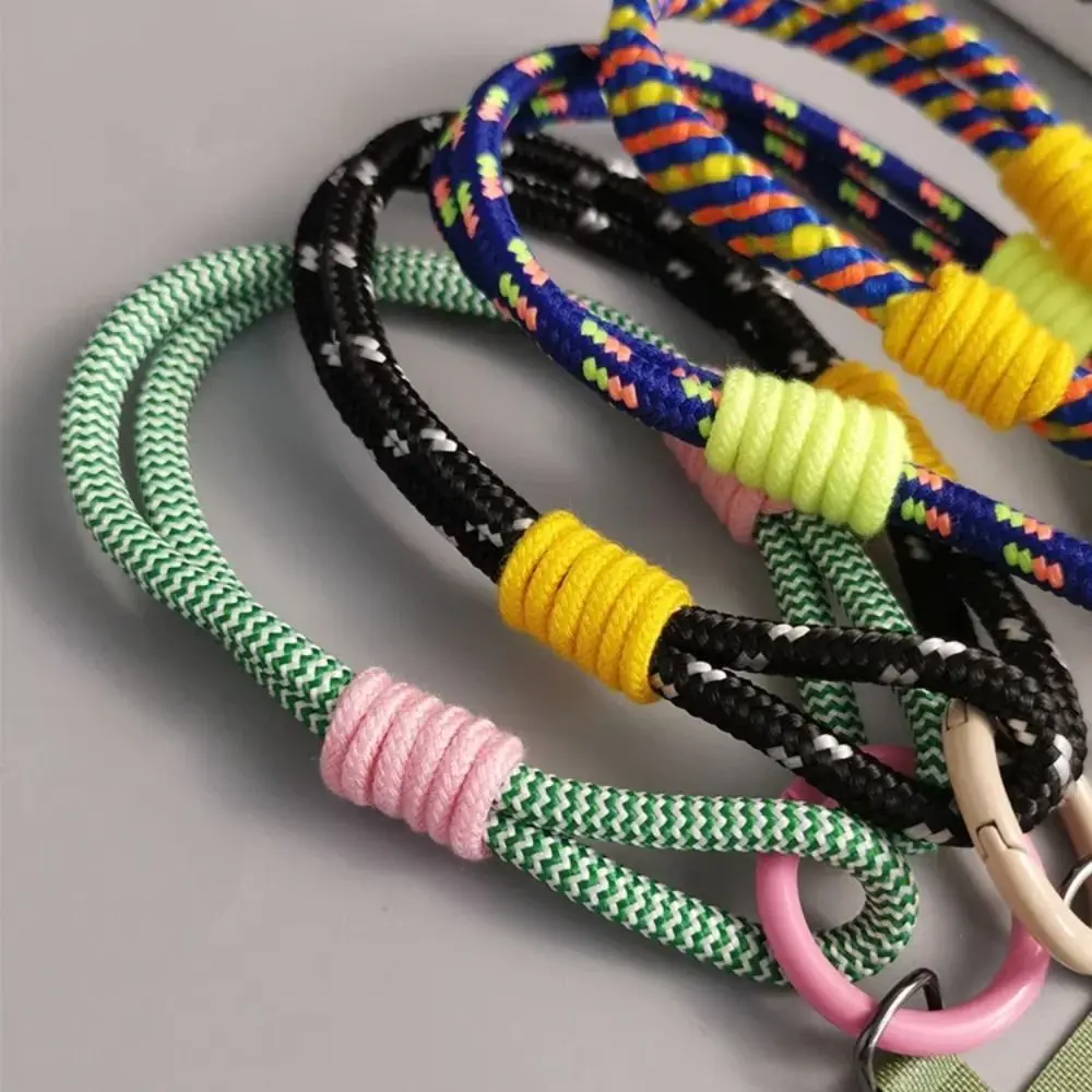 Portable Nylon Phone Lanyard Keychain Phone Accessories Anti-lost Rope Simple Candy Colors Phone Wrist Straps