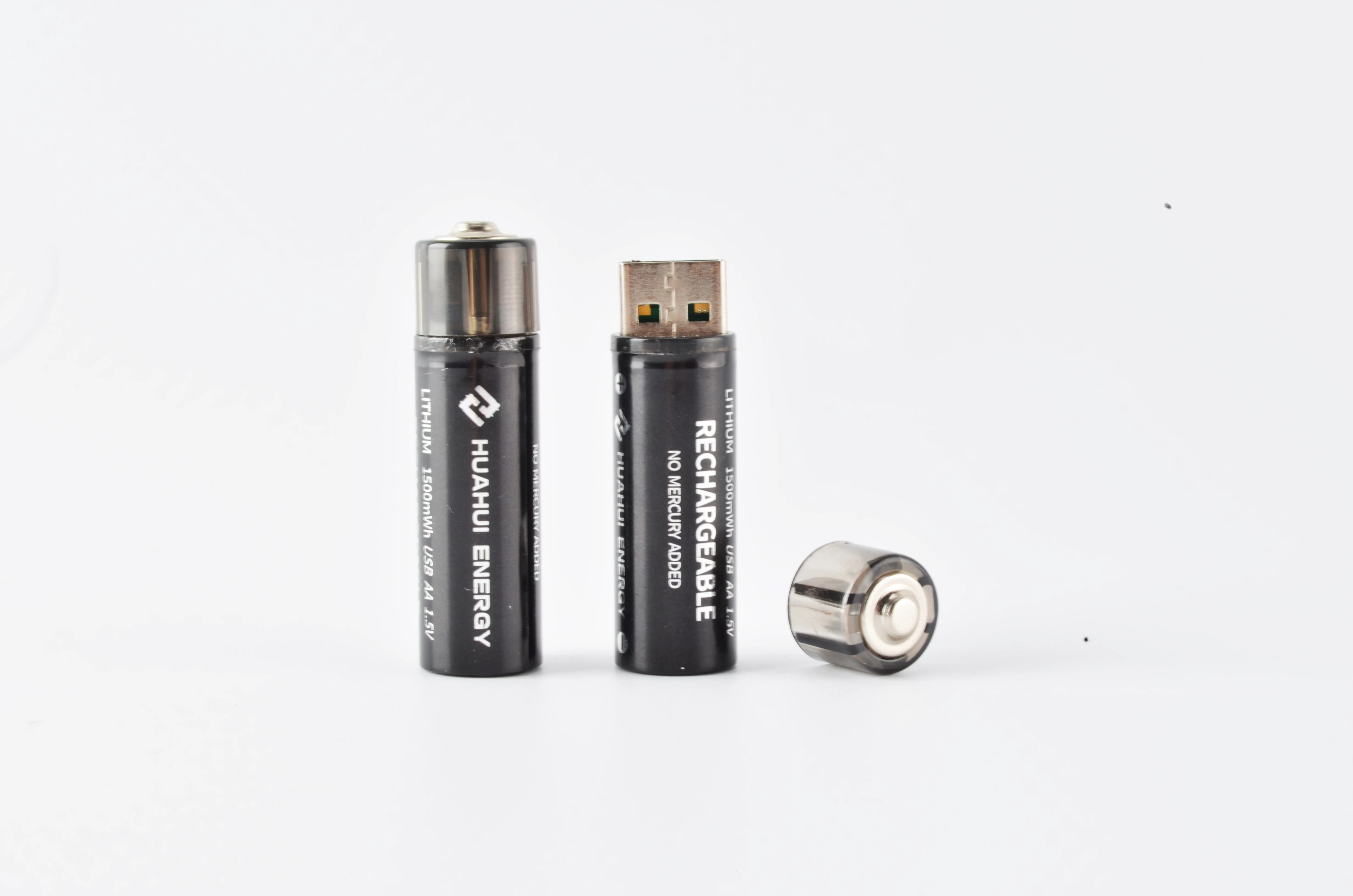 USB-AA1.5V rechargeable battery, USB charging detachable charging head, 1500mwh lithium battery