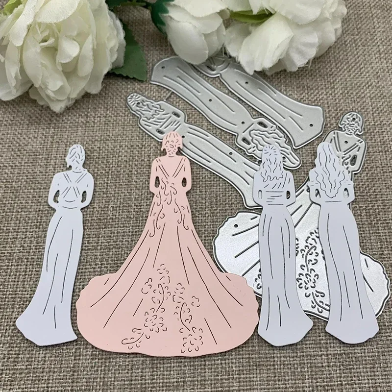 

New Bride bridesmaid Metal Cutting Dies Stencils For DIY Scrapbooking Decorative Handcraft Die Cutting Template Mold