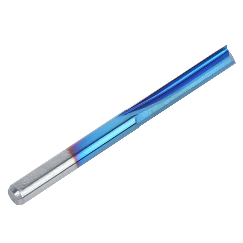 Milling Cutter Cutting Tool Milling Tool ZDZCYS17DL Cemented Carbide 3.175mm Handle 2-Flute Straight Milling Cutter Blue