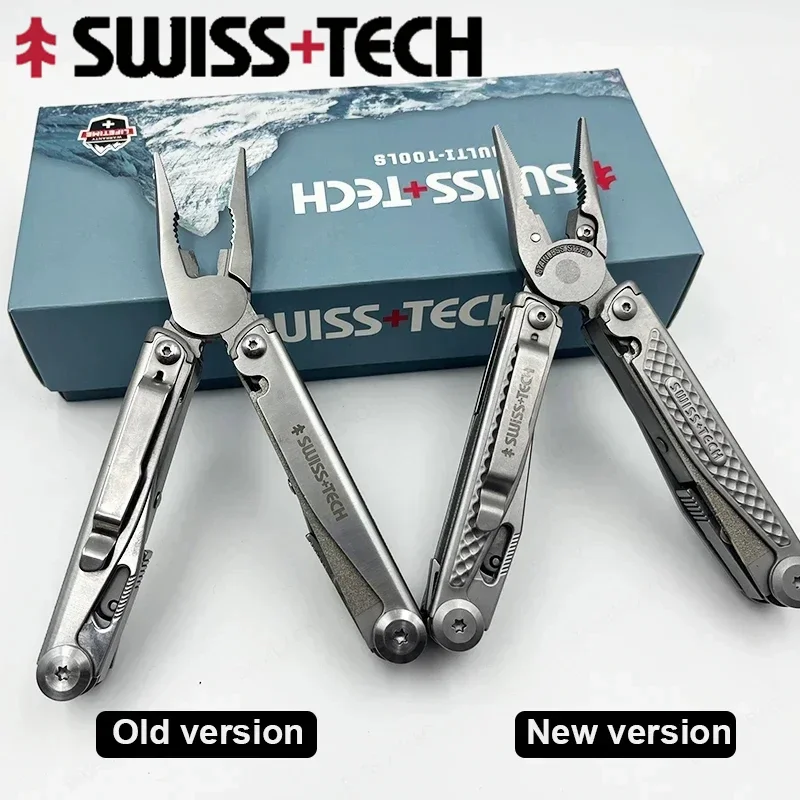 

SWISS TECH 18 in 1 Multitool Folding Pliers Multi-functional Combination Tool Portable Scissors Saw Blade EDC Outdoor Equipment