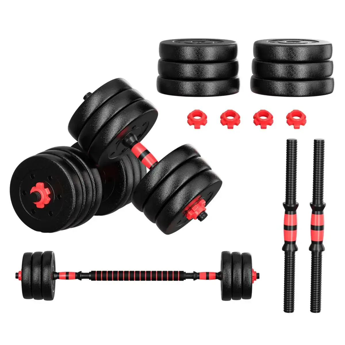 20KG/44.1lbs Dumbbell Barbell Set Adjustable Weight Home Fitness Gym Workout Exercise Fitness Equipment For Gym Home