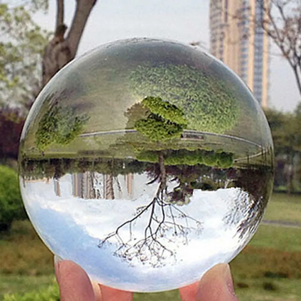 Bola de cristal transparente Artesanato, Personalizado, Sala de estar e decoração do escritório, Bola de luz colorida