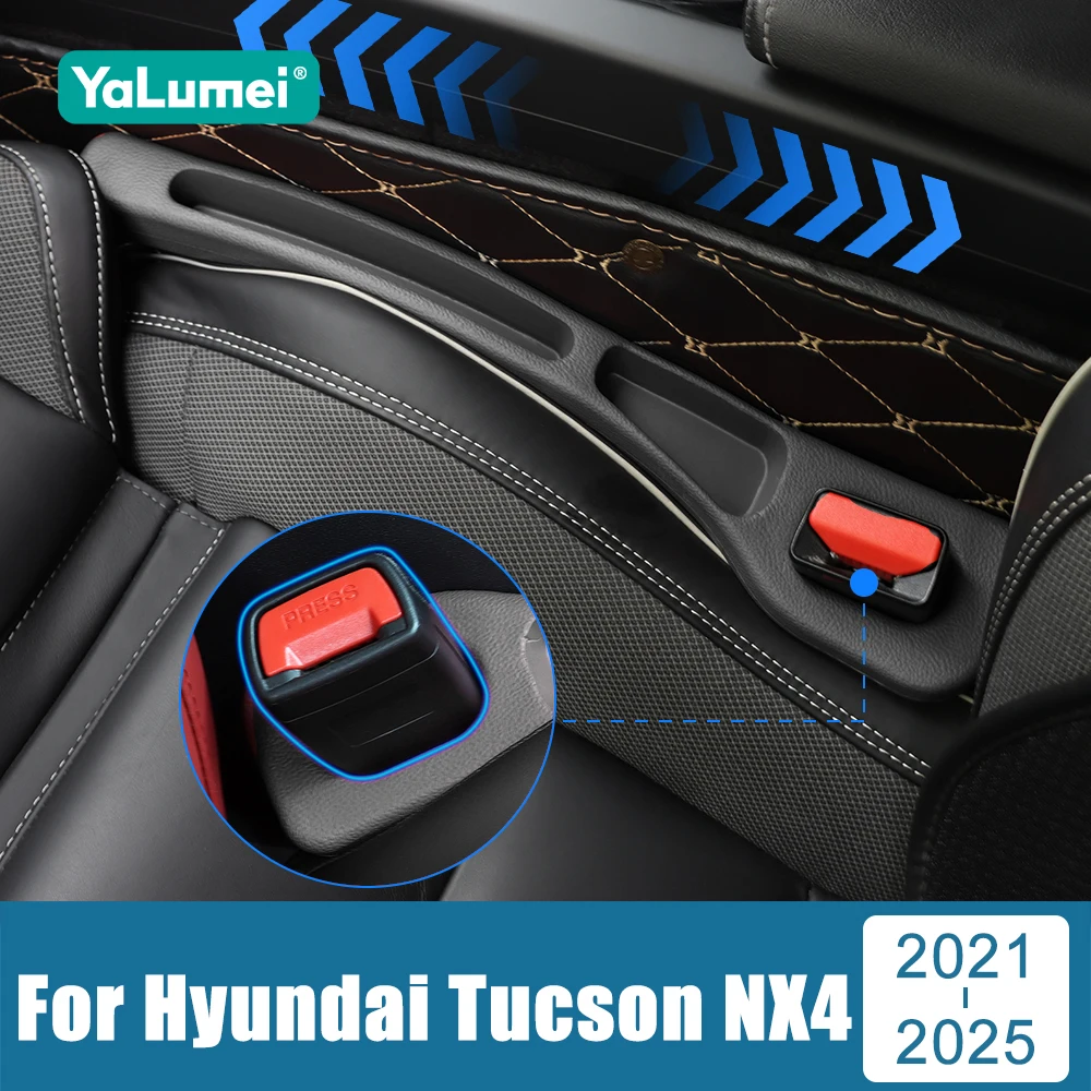 

For Hyundai Tucson NX4 2021 2022 2023 2024 2025 Hybrid N Line Universal Car Seat Leak Proof Strip Side Seam Storage Organizer