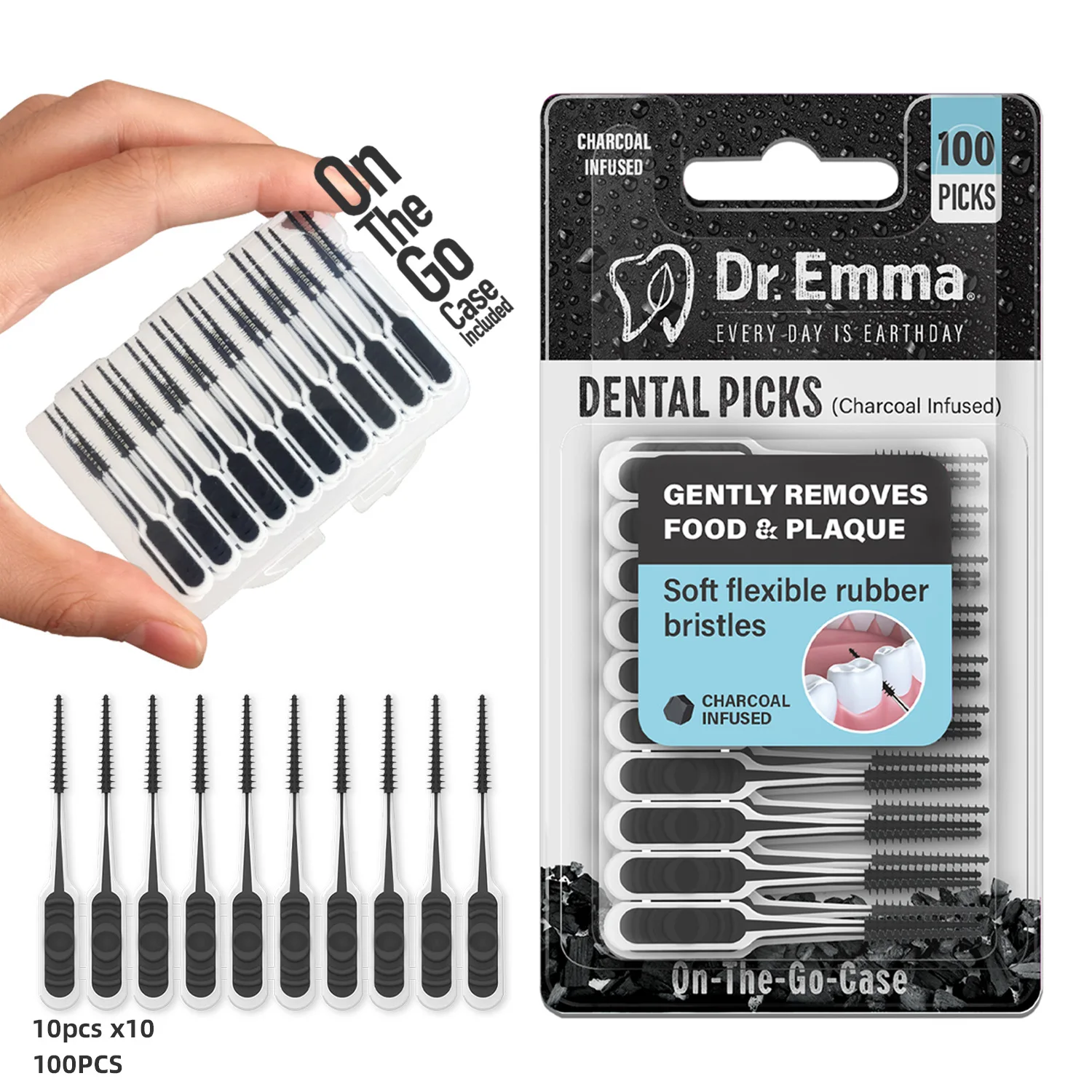 

Dr.EMMA Soft Silicone Interdental Brushes Orthodontic Gap Brushes with Soft Bristles for Highly Effective Cleaning Oral Care