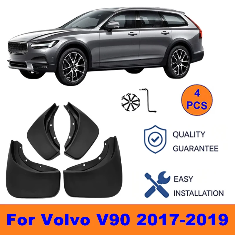 

4Pcs Mud Flaps For Volvo V90 2017-2019 - Splash Guards Front&Rear Wheel Fender Mudguards Car Exterior Protection Accessories