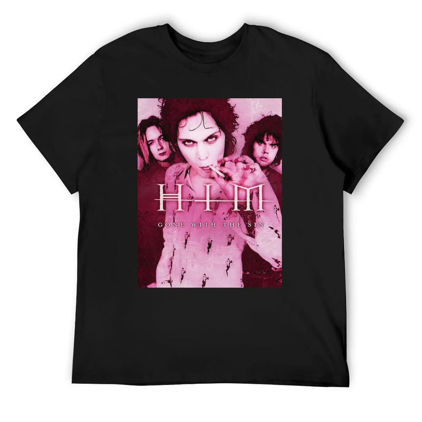 Him Band Ville Valo Heartagram Gone With The Sin Cover T-Shirt blue archive animal prinfor boys mens t shirt graphic