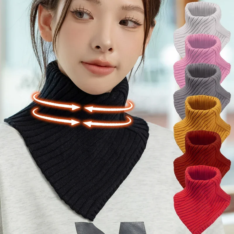 Winter Knitted Scarf Ring High Elastic Wool High Collar For Women Fashion Colors Neckerchief Warm Cold-proof Wrap Lady Outdoors