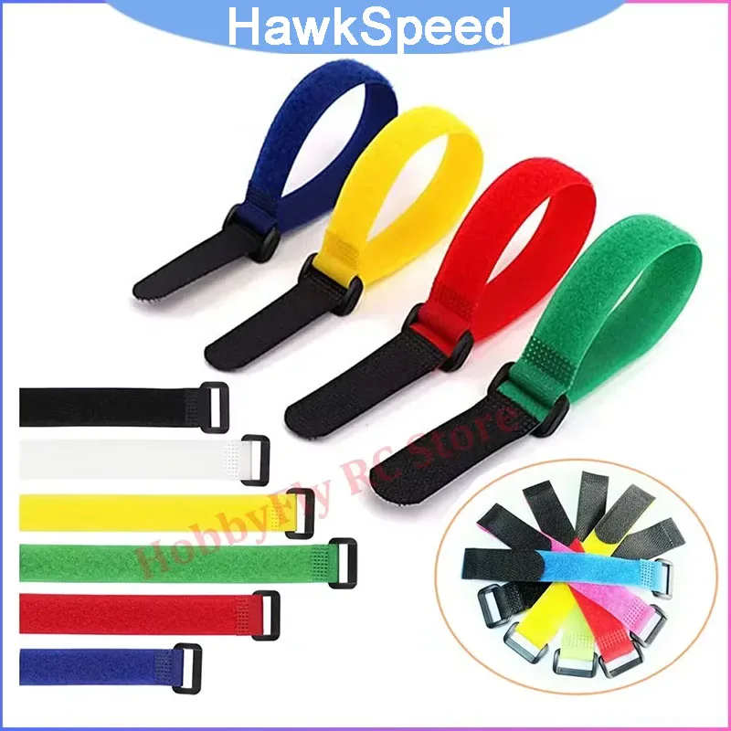 

10PCS 300mm Magic Sticker LIPO Battery Strap, Durable Nylon Fastening Tape for RC Helicopter, Airplane & FPV Drone DIY Parts