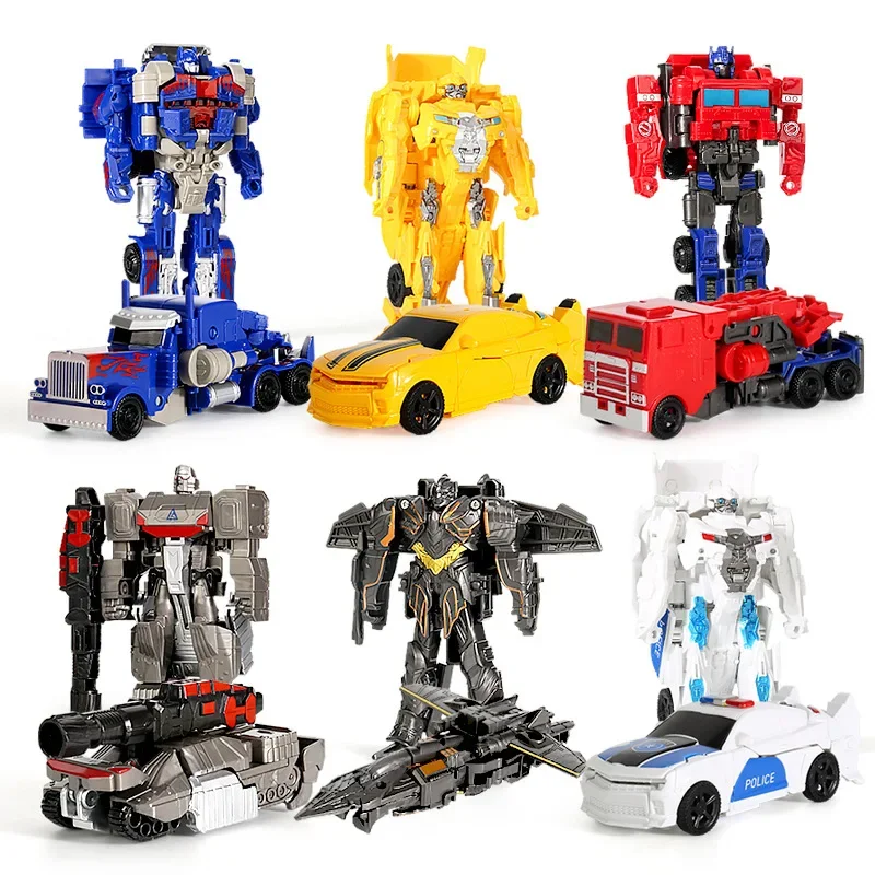 Transformation Car Toys for Kids One Step Deformation Robot Action Figure Model Puzzle Anime Model Deformation Car Boys Gifts