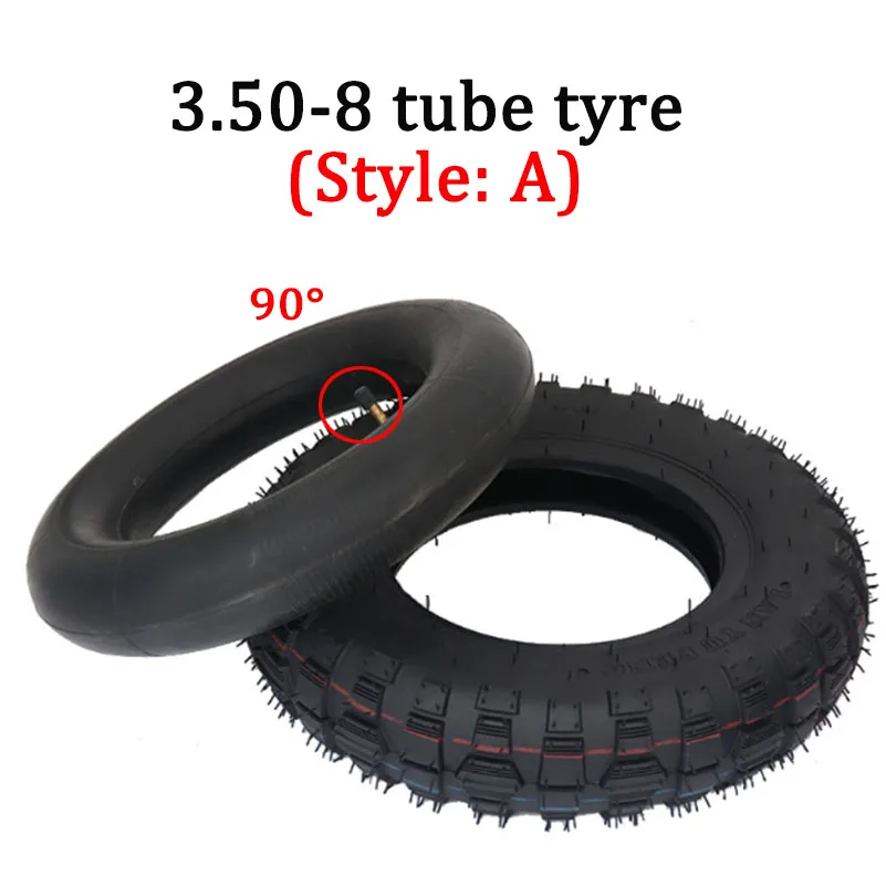 3.50-8 road tire with curved valve inner tube for motorcycle Z50  R J Mini Dirt Bike   Parts