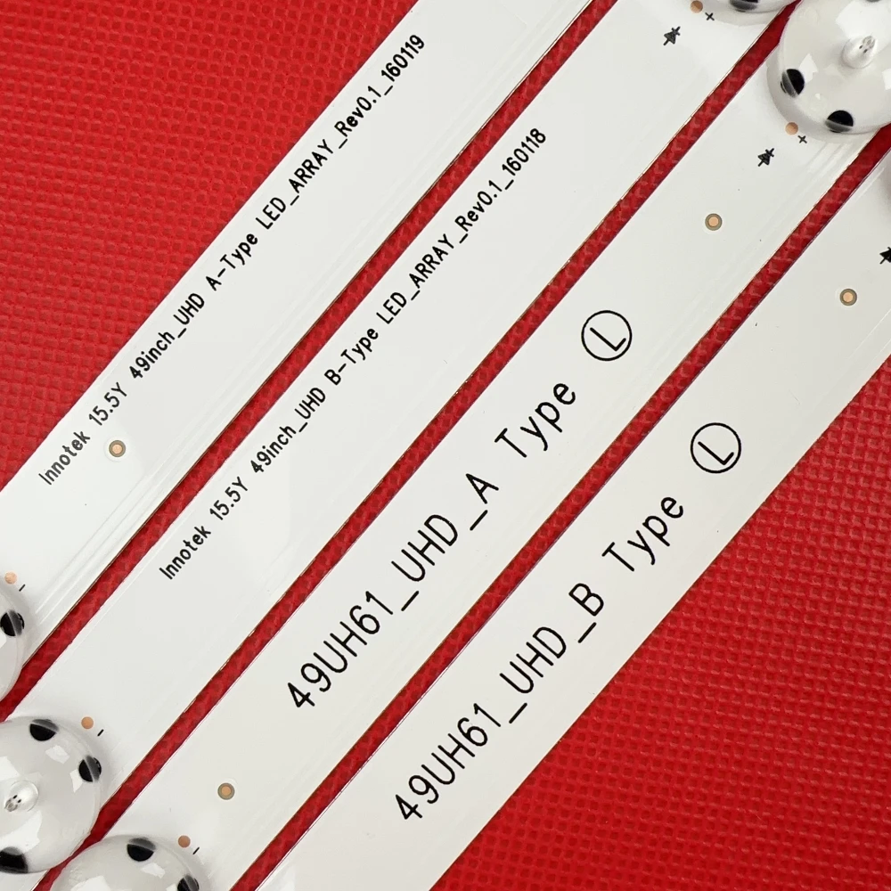 شريط إضاءة خلفي LED للتلفزيون 49UH610V 49UH603V 49UH601V 49UH620V 49UH6100 49UH61_UHD_A B NC490DGE ABEX1 ABEX2 ABEX3 ABEX4 ABEX5