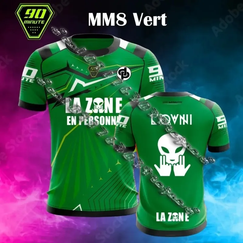 

2025 Hot Selling New 90 Minute Competition Suit 3D Printed Men T-shirt Breathable Quick Drying Unisex Fashionable Sports T-shirt