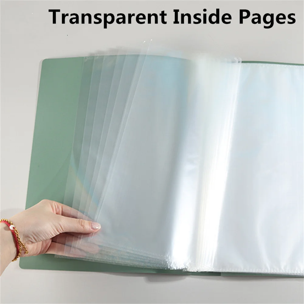 A4 Lateral Transparente Espessamento Pasta, Capa de Arquivo Multi-Layer, Escritório e Material Escolar, Alta Qualidade, 20 Páginas, 30 Páginas, 40 Páginas, 60 Páginas