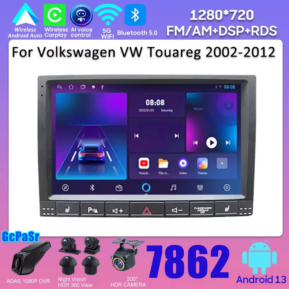 Android Radio For Volkswagen VW Touareg 2002-2012 Mirror Link Car Multimedia Player Android Auto Wireless GPS Navigation 8 Core