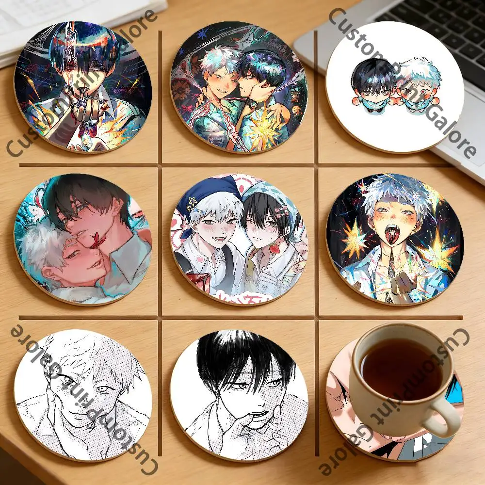 

Yoshiki Hikaru S-Summer D-Died Heat-Resistant Pine Coasters Lightweight Sturdy for All Drinkware Easy to Clean