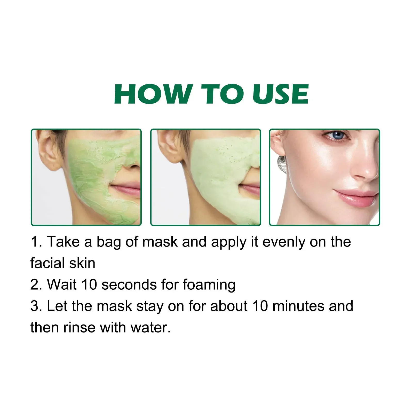EELHOE Avocado Foam Facial Mask Shrink Pores Skin Rejuvenation Repair Damaged Skin Oil Control Brightening Nourishimg Face Mask image 6
