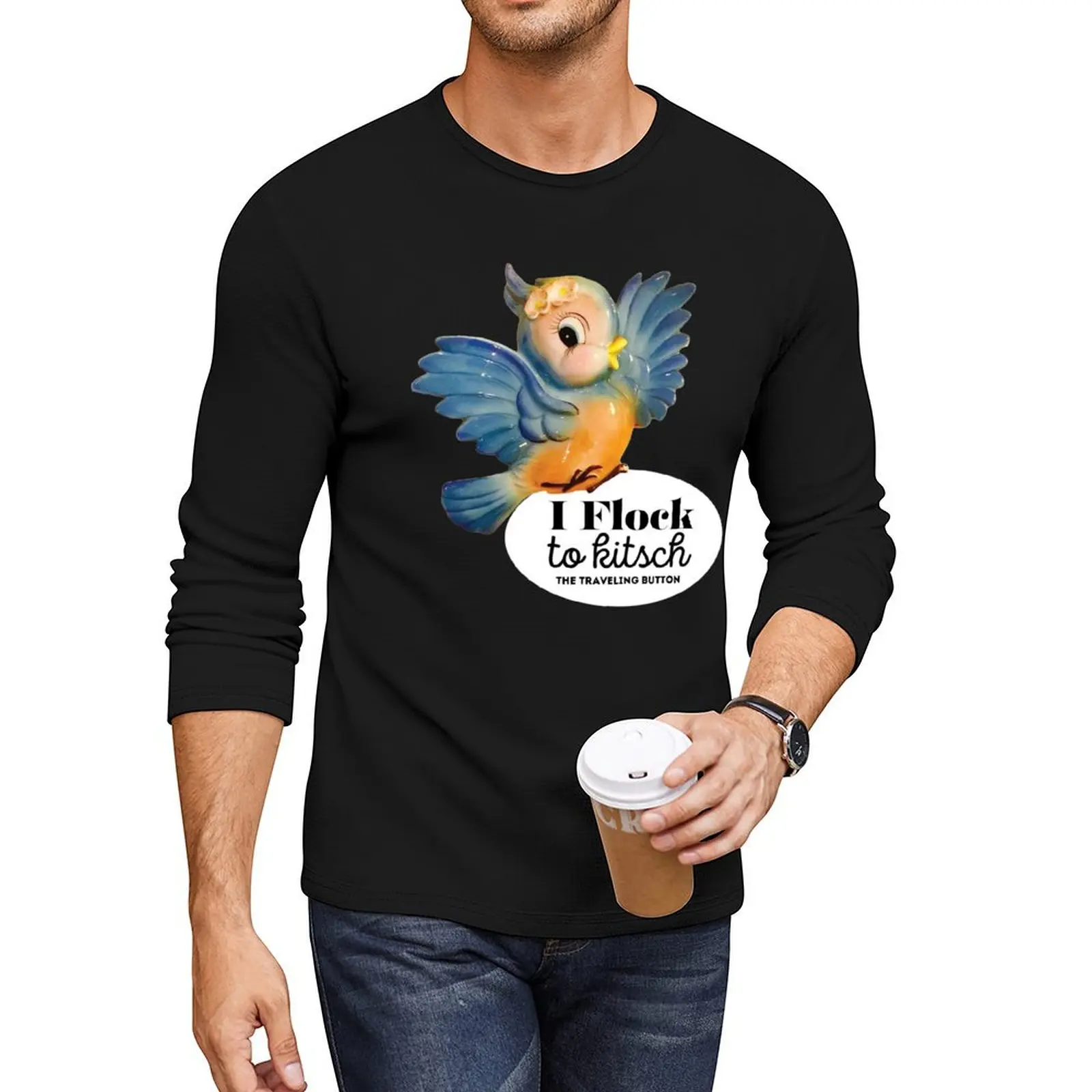 FLOCKIN' AWESOME KITSCH Long T-Shirt sweat shirts sports fan t-shirts graphics t shirt Men's t-shirts