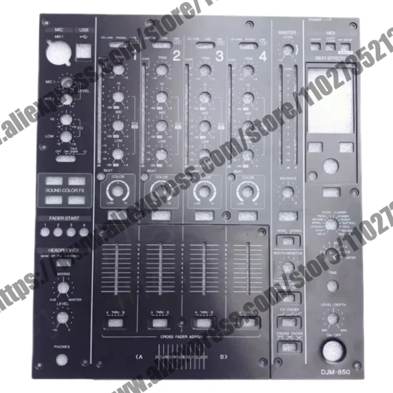 

DJM850 DJM-850 Черный панельный проигрыватель дисков 850, железная пластина, полный набор пластин для фейдера, большая пластина