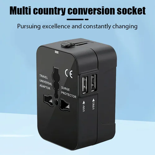 글로벌 변환 플러그 여행 변환 소켓, 듀얼 USB 포트, EU, 영국, 미국, AU, AC 전원 충전기, 범용 어댑터, 콘센트 컨버터 Best5 글로벌 변환 플러그 여행 변환 소켓, 듀얼 USB 포트, EU, 영국, 미국, AU, AC 전원 충전기, 범용 어댑터, 콘센트 컨버터 Best5