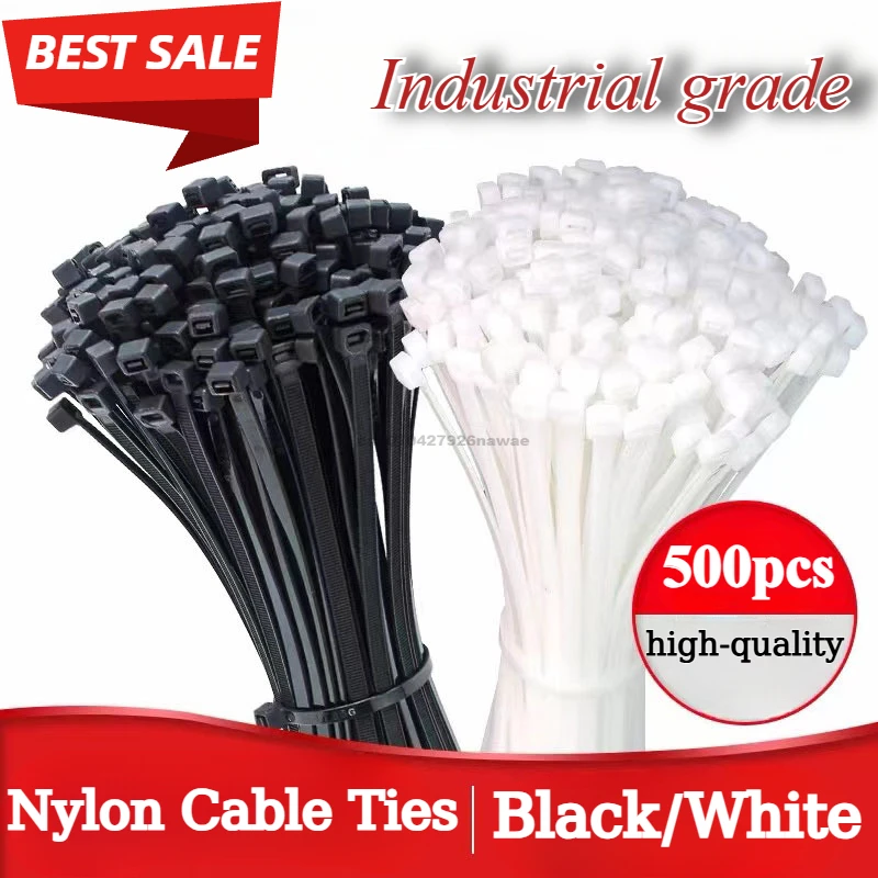 Plastic Clamping Collar Cable Greenhouse  Self-Locking Plastic Nylon Tie Outdoor Resistant ZipTies  Wraps Management Bundles