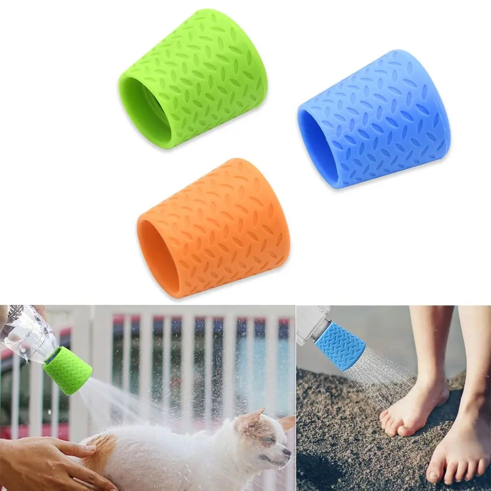 Cabezal de ducha de silicona para mascotas, cabezal de ducha universal para botella de agua, accesorios de limpieza para ducha, pulverizador de ducha para perros