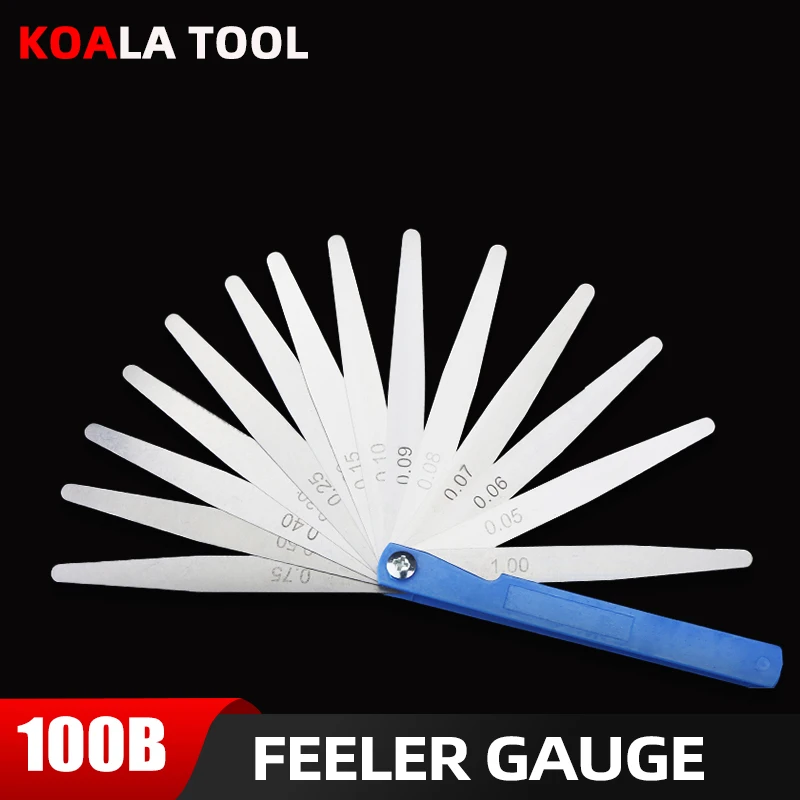 100B17 blades Feeler Gauge Set valves foliage of valves Spark Plug Gap Metric Sizes 0.02-1mm Measurement Thickness gap gauge