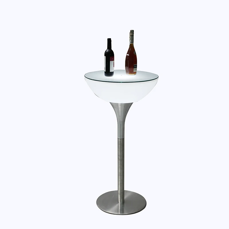 Disco Coffee High Bar Table Cocktail Nightclub Modern Small Bar Table Led Luminous Muebles De Cocina Furniture Home LJ50BT