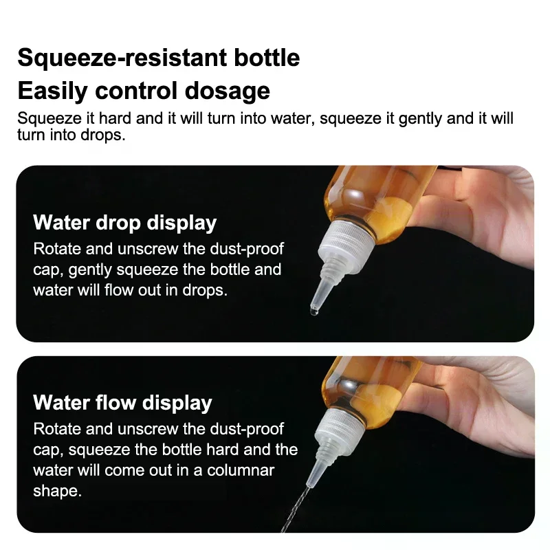 투명한 3-100ml 빈 드로퍼 병 플라스틱 리필 가능한 노즐 드로퍼 캡 포함 스퀴즈 병 타투 피그먼트 잉크 용기