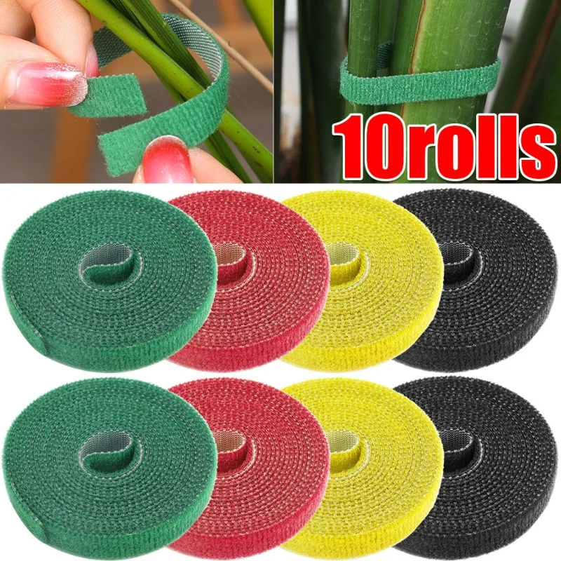 10/1Pcs Plant Ties Nylon Plant Bandage Resealable Green Garden Twine Grape Vines Tomato Support Cable Ties Home Plant Supplies