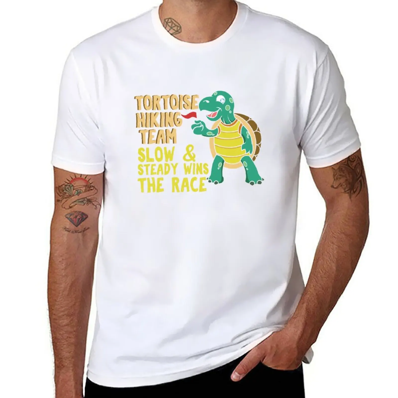 New Tortoise Hiking Team Slow and Steady Gift for Hikers T-Shirt quick-drying t-shirt designer t shirt men