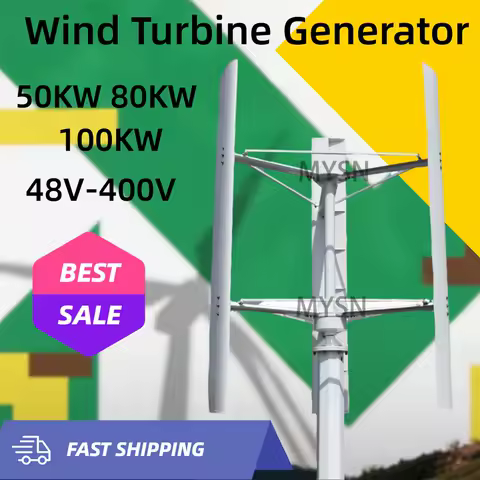 380V 80KW Free Energy Vertical Wind Turbine Generator 110V 220V Wind Turbine 50KW Magnetic Generator Set With Grid Tie Inverter