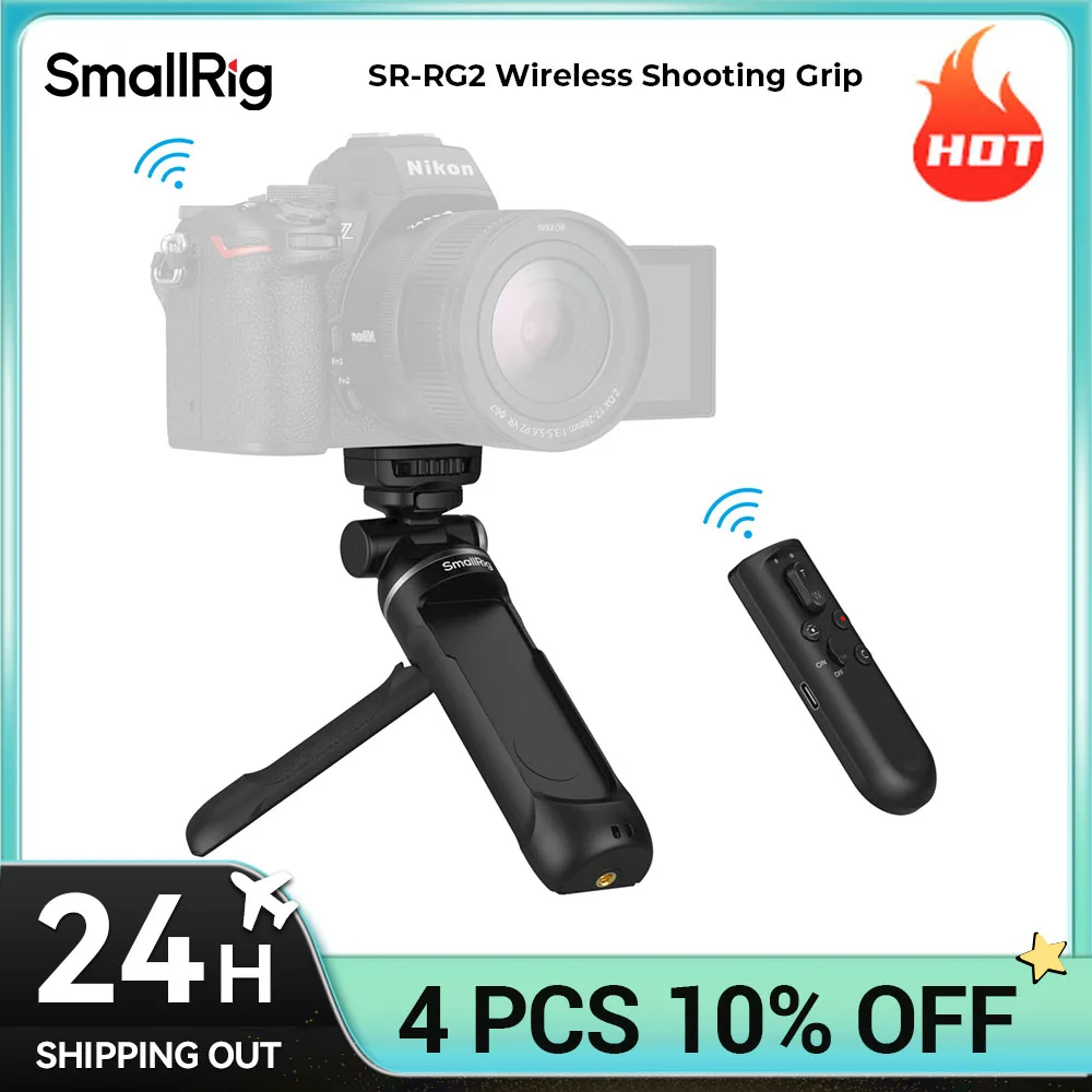 SmallRig SR-RG2 Multifunctional Wireless Shooting Grip for Sony for Nikon for Canon 14.6cm Extend Size Load 1.5kg USB-C Charge