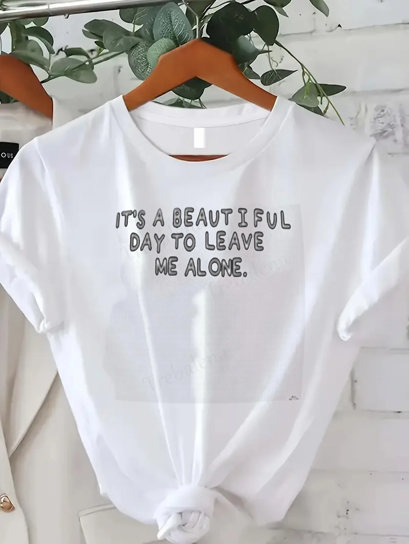 

Женская футболка Сексуальная женская футболка «Это прекрасный день, чтобы оставить меня самостоятельно»