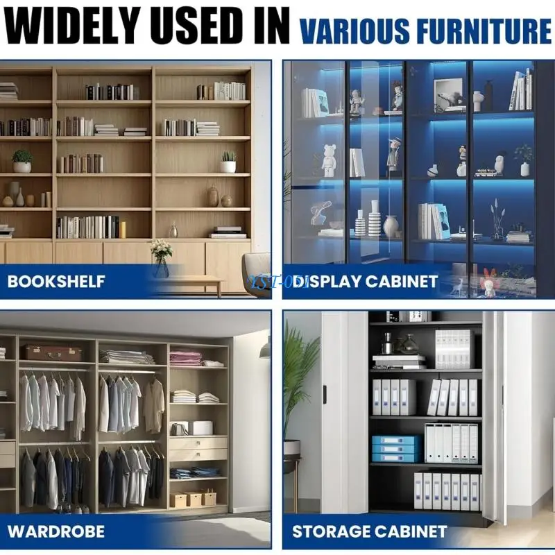 E15A Clear Plastic Shelf Support Pegs Furniture Support Pin for Kitchen, Bookcase