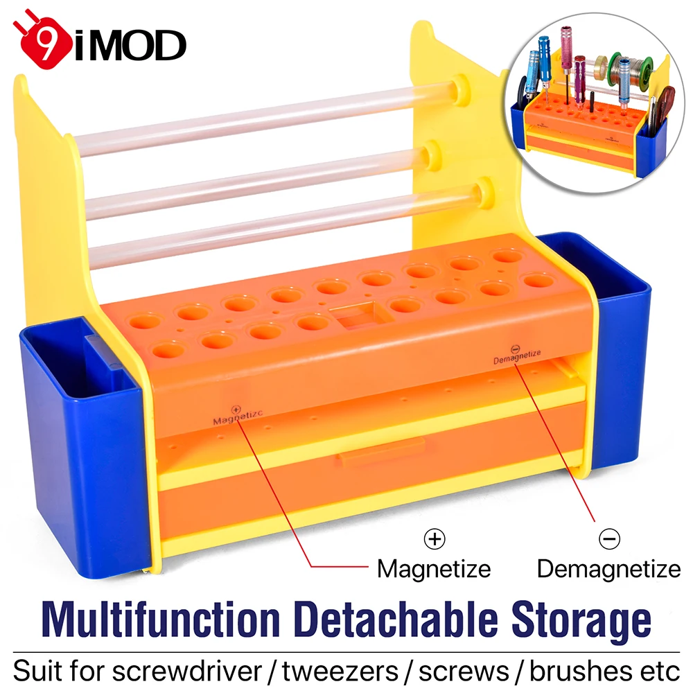 9imod caixa de armazenamento chave de fenda peças rack de armazenamento titular organizador multifuncional kit ferramentas reparo rc suporte desktop