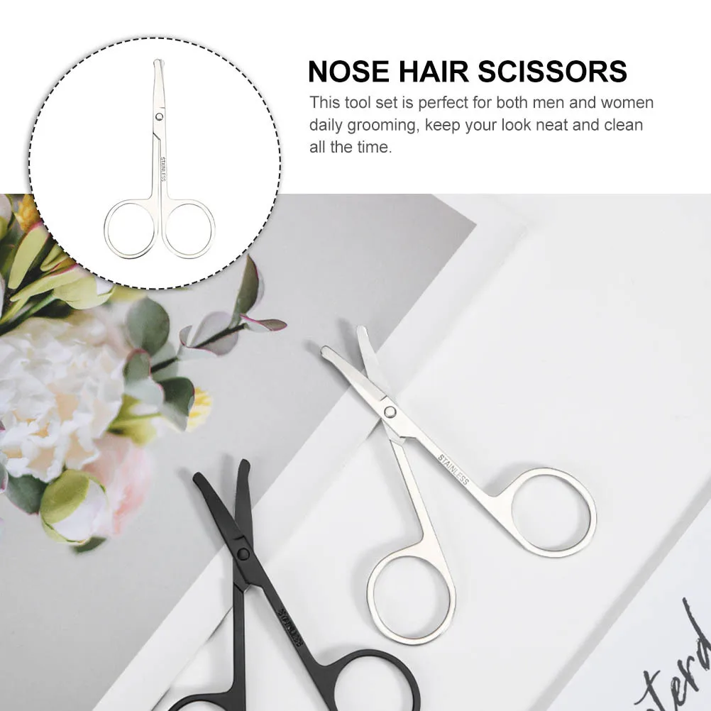 4 قطعة مقص الاستمالة المهنية مجموعة غرامة تلميح مقص عر الأنف لتشكيل دقيق الحاجب الشارب اللحية #3