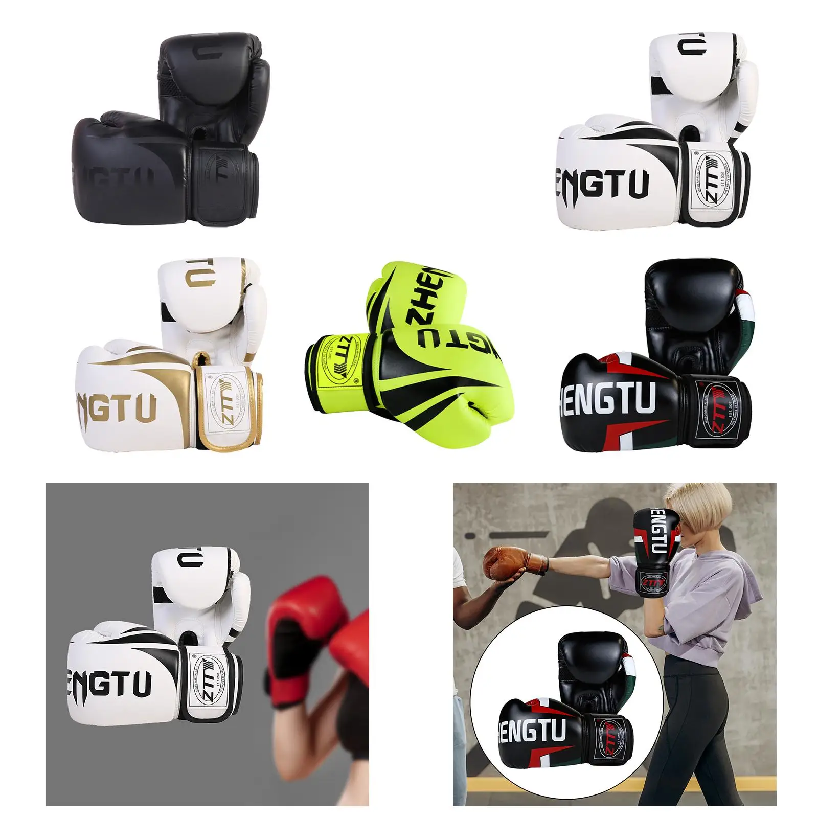 Premium Leather Boxing Gloves for Men and Women - Ultimate Protection for Martial Arts