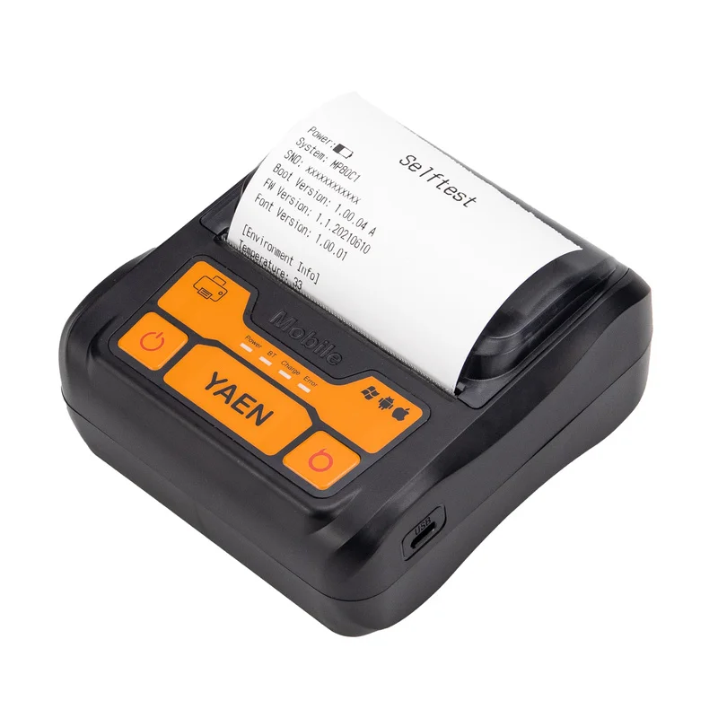 3 Inch 80mm Mini Printer Bluetooth Computer Receipt Price Tag Integrated Portable Label Printer Receipt Printer