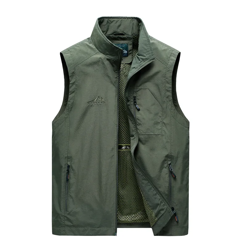 

Summer New Men's Casual Loose Multi-pocket Large Size Vest Jacket