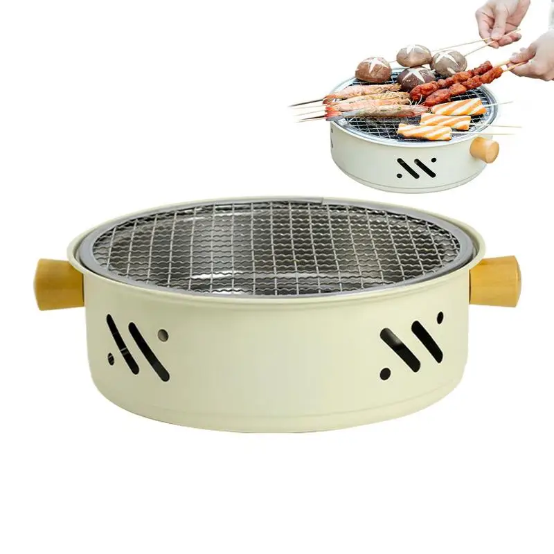 

Portable Tabletop Grill BBQ Grill Electric Portable Small Charcoal Grill Nonstick Home Appliances Korean Smokeless Camping Grill