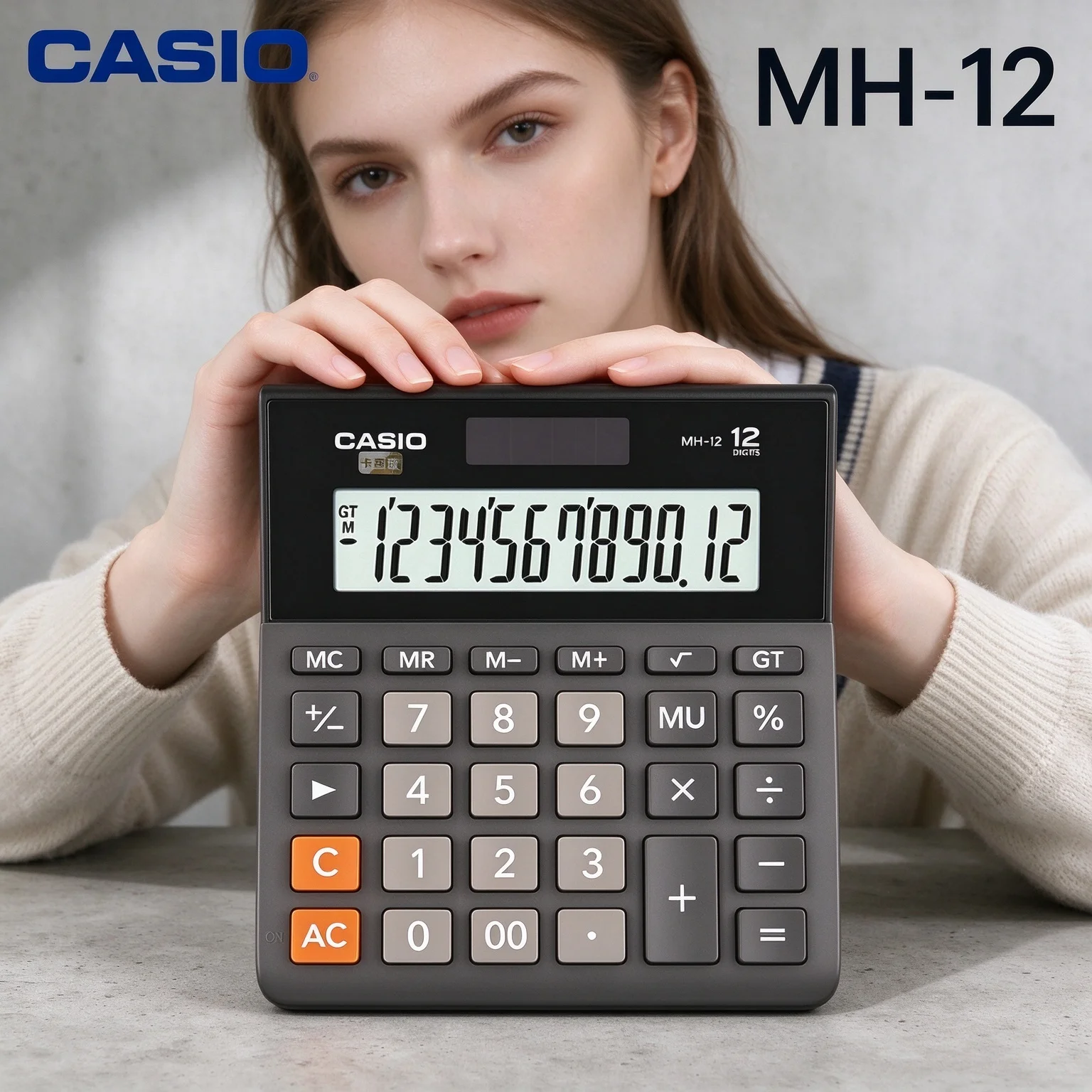 Casio Macaron Electronic Calculator MH-12/DH-12/DH-14/MX-12B/MX-120B, stylish for home finance and monthly budget tracking