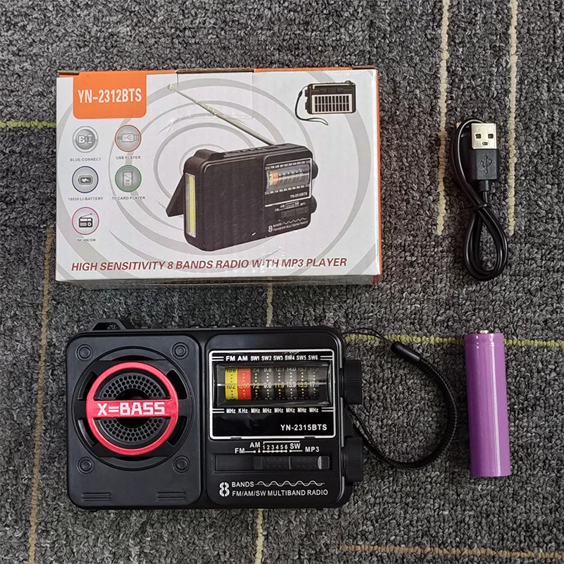 

Портативное винтажное FM/AM/SW радио с солнечной зарядкой, аварийный радиоприемник, беспроводная Bluetooth 5.0 колонка, поддержка фонарика, TF, USB